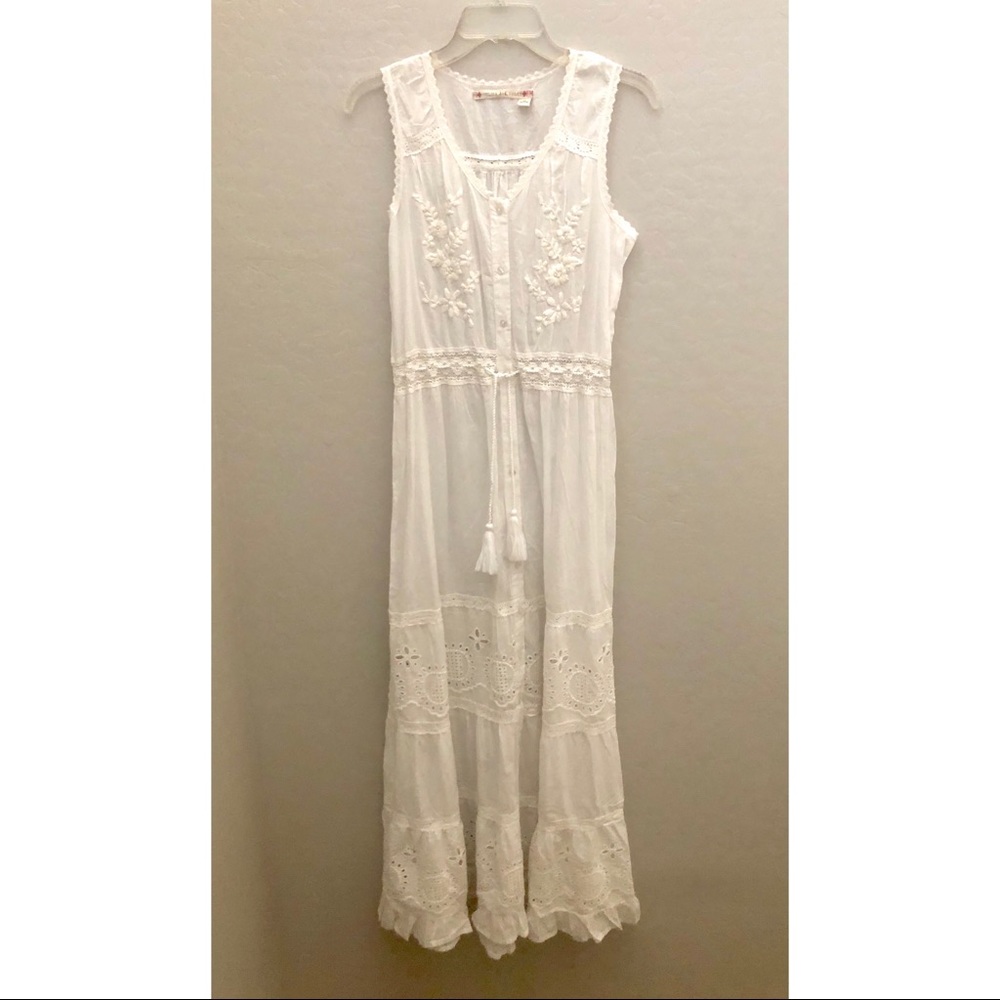 White Embroidered Maxi Dress